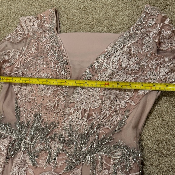 Elegant Pink Embroidered Dress - Picture 7 of 8